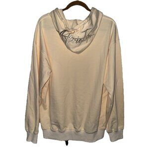 Aelfric Eden Ivory Cream Oversized Hoodie Sweatshirt Unisex S NWOT Embroidered